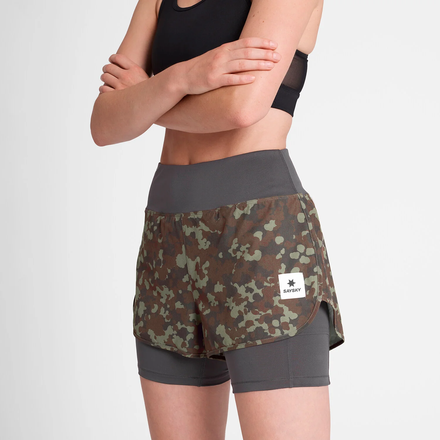 Camo Pace 2 in 1 Shorts 3" - Image 2